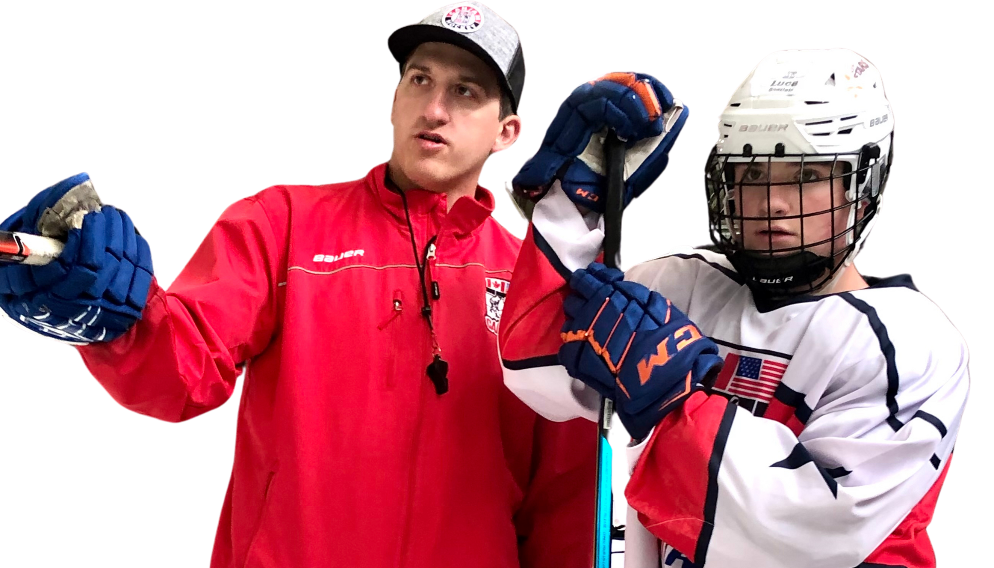 Coach giving advice to youth camper Coach giving advice to youth camper