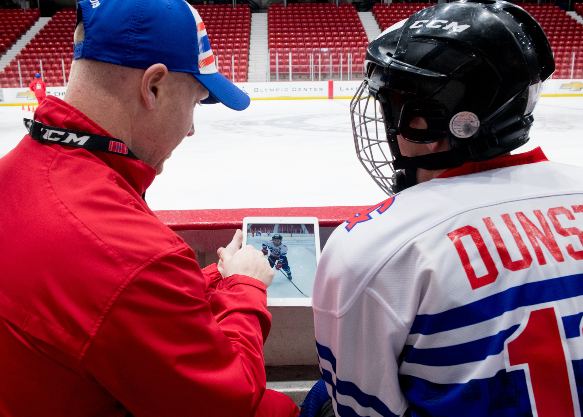 Coach with Camper ipad on Bench Coach with Camper ipad on Bench